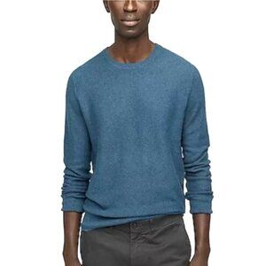 J. CREW Knit Cotton Crewneck Sweater M Garter Stitch H6060 Pullover Lightweight